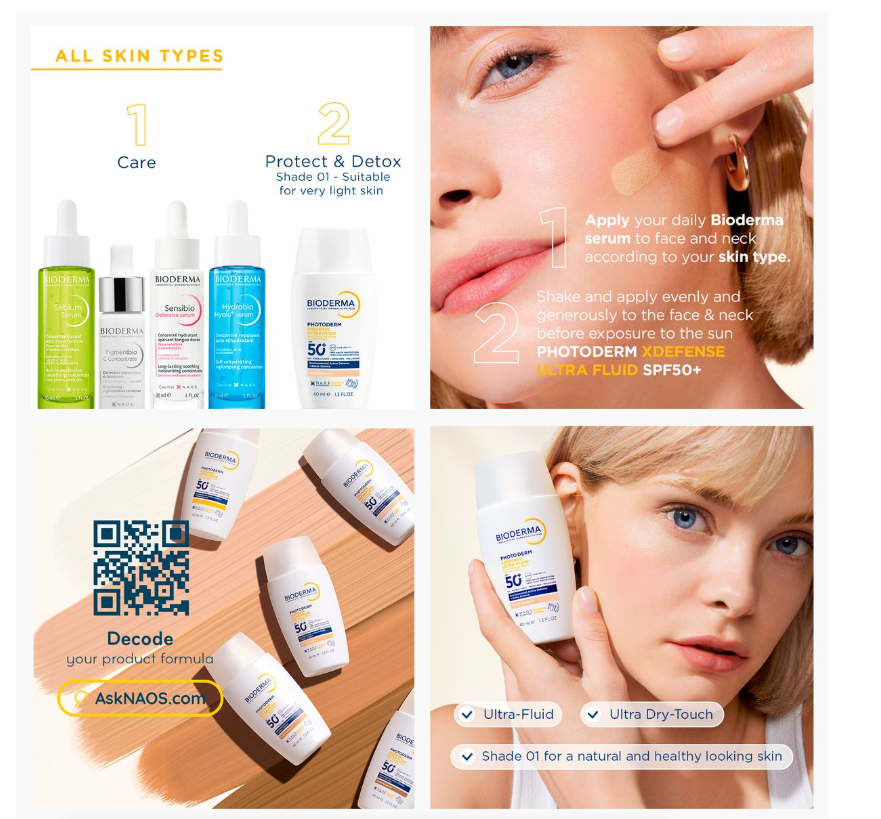 Bioderma Photoderm XDEFENSE Ultra‑Fluid SPF50+ Tinted (Shade 01, 40ml)