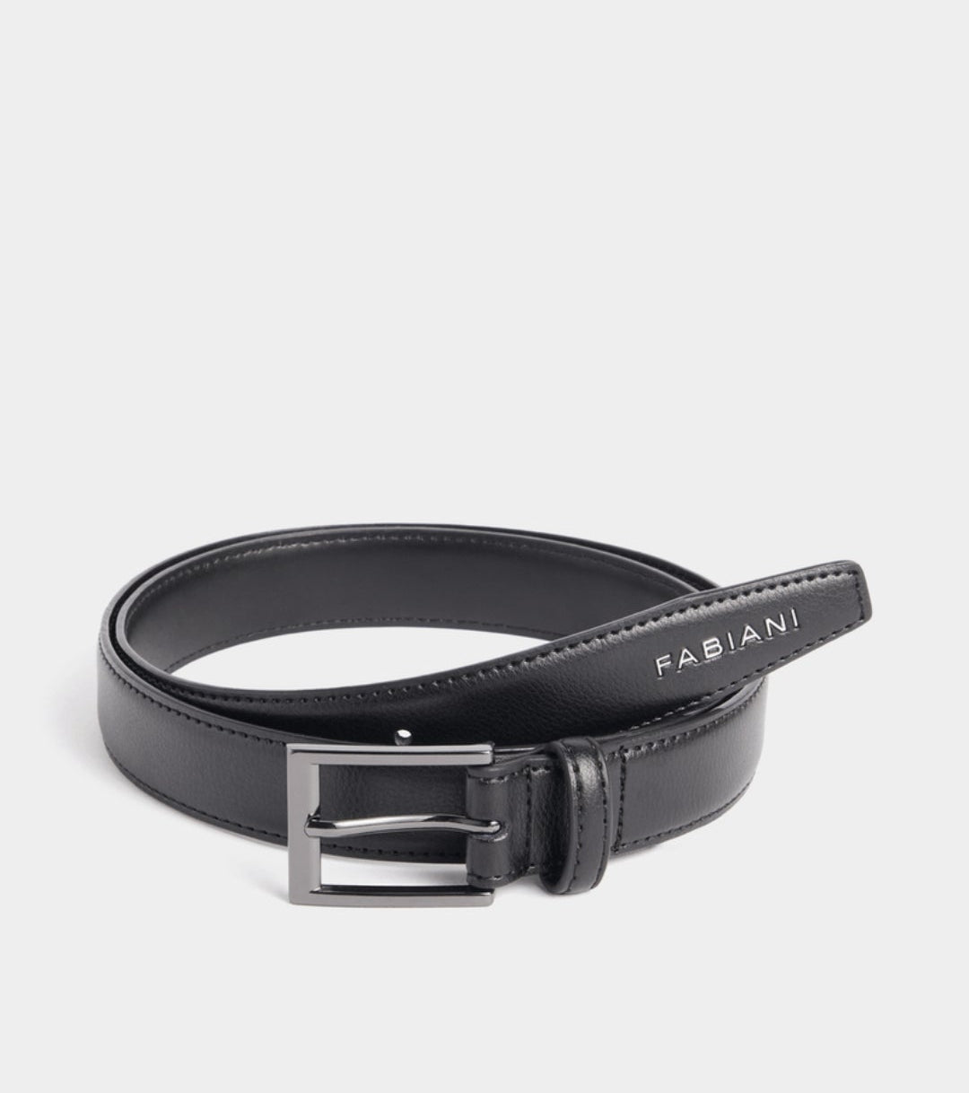 Fabiani Men's Classic Leather Smart Belt – Black