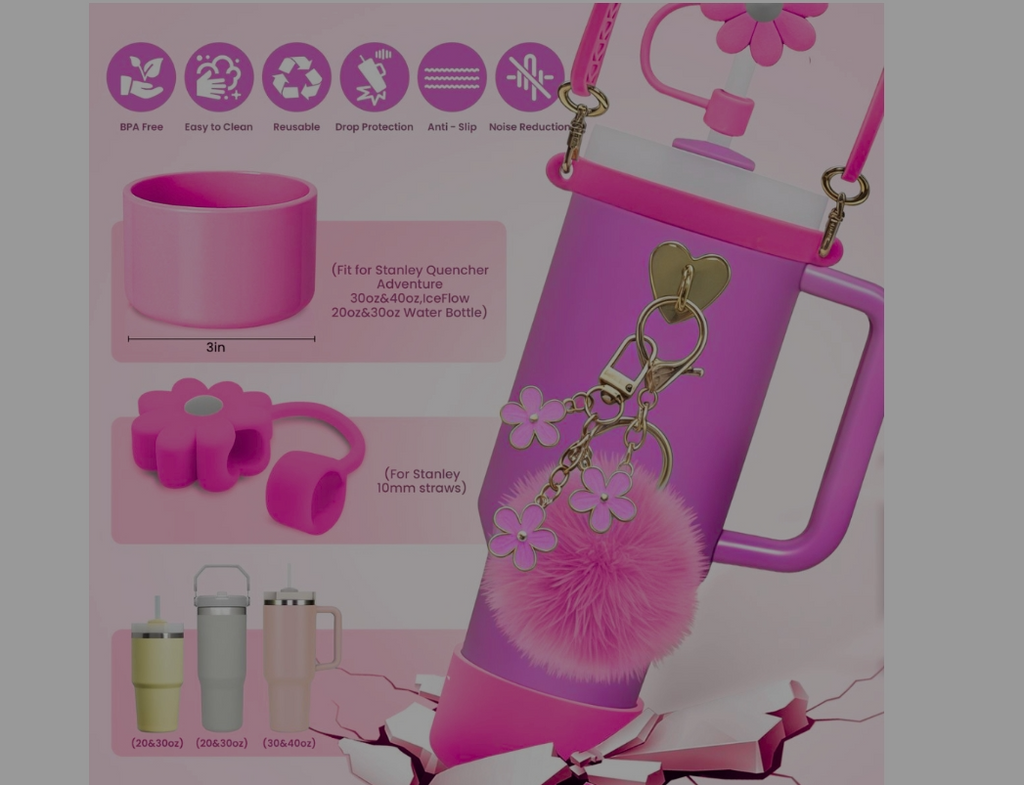 Stanley Style 7‑Piece Tumbler Accessory Set – Sip, Carry & Protect in Style