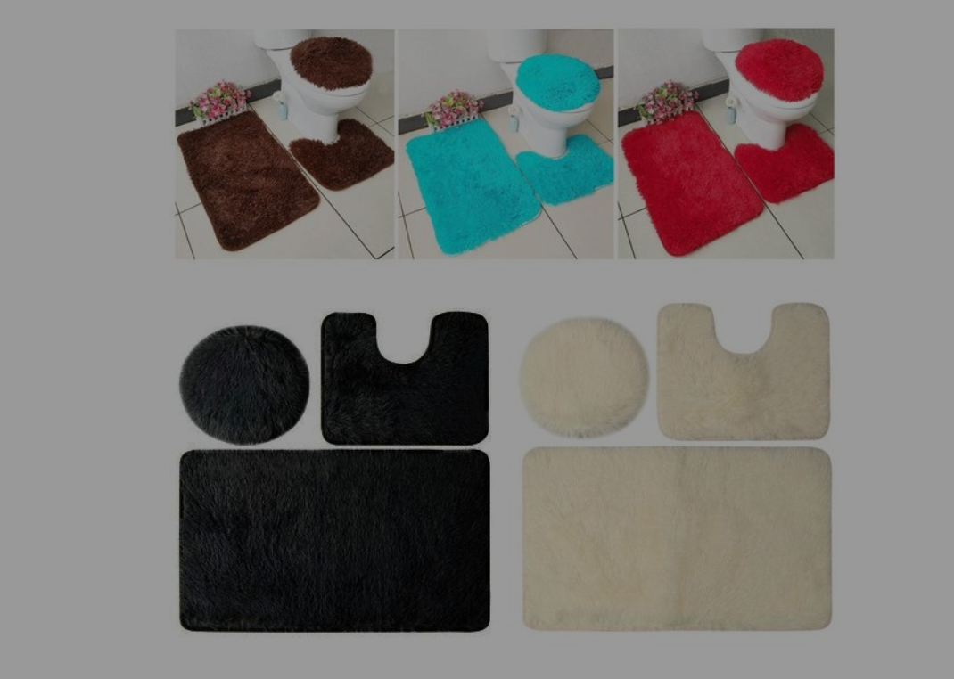 3‑Piece Non‑Slip Plush Fluffy Set.