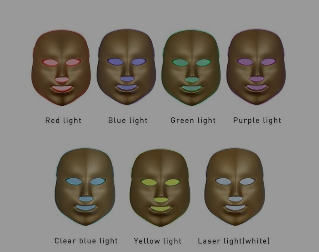 "USB Rechargeable 7‑Color LED Facial Mask – Cordless Glow Therapy"