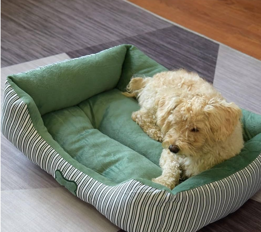 2-Piece Pet Plush Cushion Bed – Cozy & Washable Comfort for Cats & Dogs