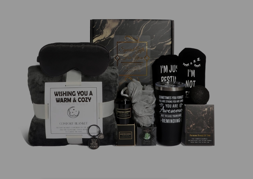Black Relaxing Spa Gift Set For Men