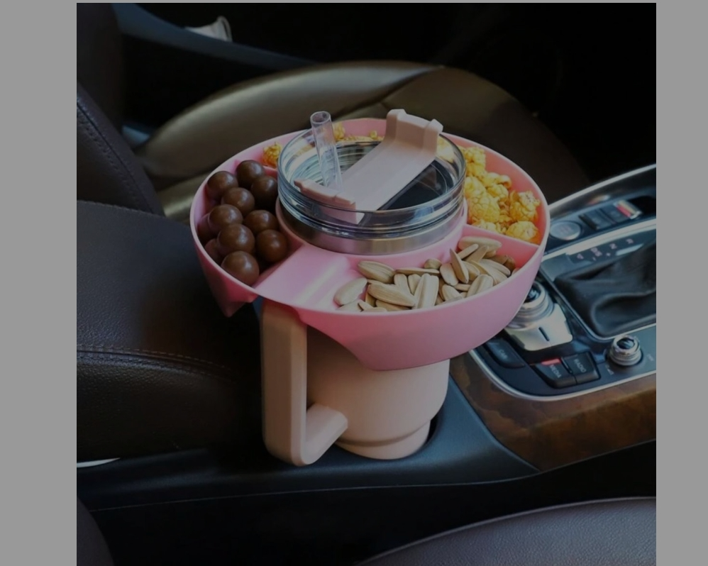 "Sip & Snack Tray – The Ultimate Reusable Cup Companion"