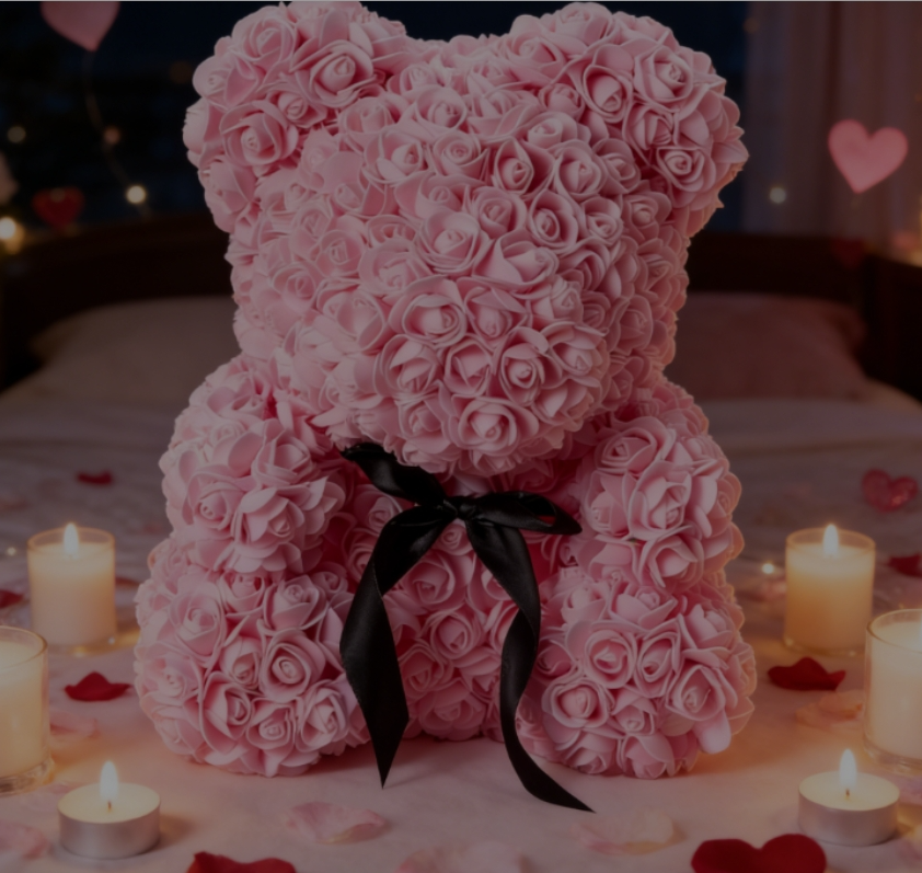 Forever Rose Bear – A Pink Hug of Love