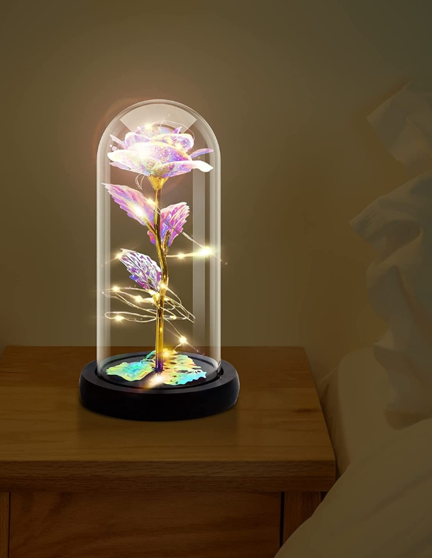 Eternal Glow Rose in Glass Dome – The Gift of Forever Love